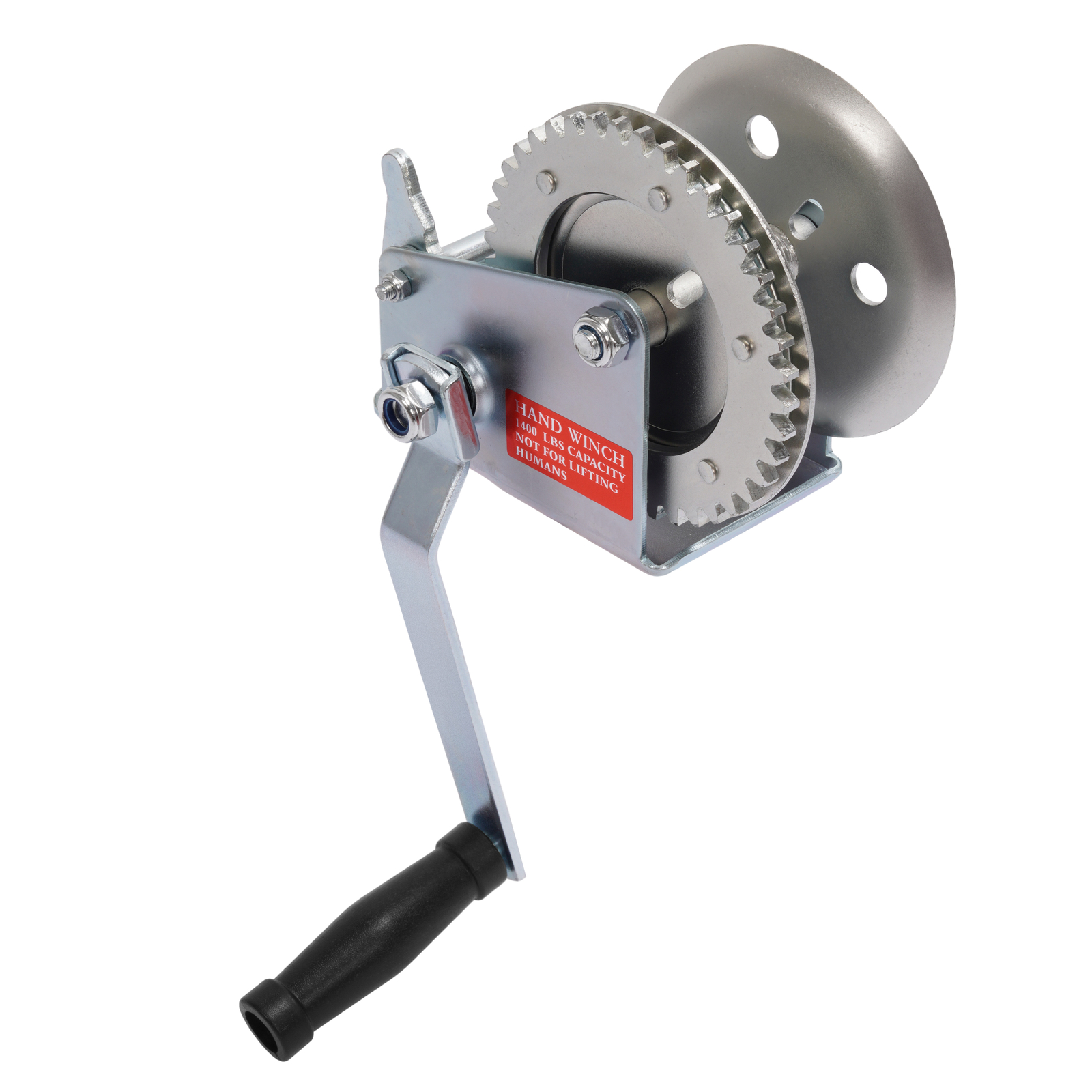 Steel Hand-Crank Marine Winch w/ Ratchet for Boat Trailer 1400LBS Universal ATV