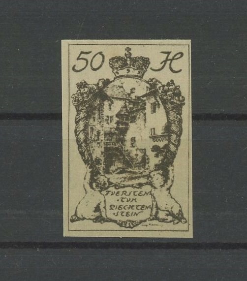 LIECHTENSTEIN 32 P U PROOF IMPERFORATED PROOF m5870