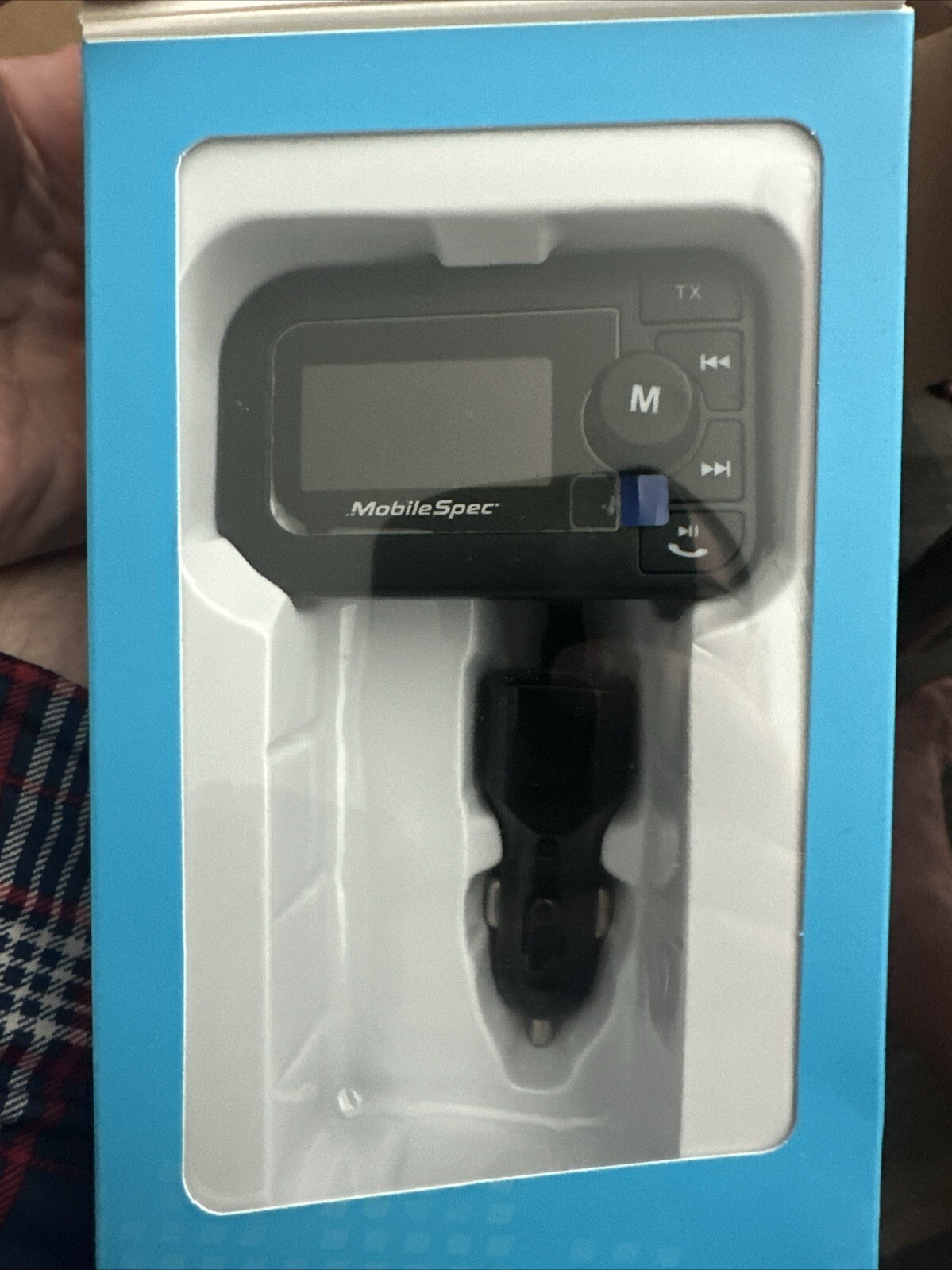 NEW! MobileSpec 12V FM Transmitter w/ 2.1A USB Port and Hands-Free Mic MBS13203