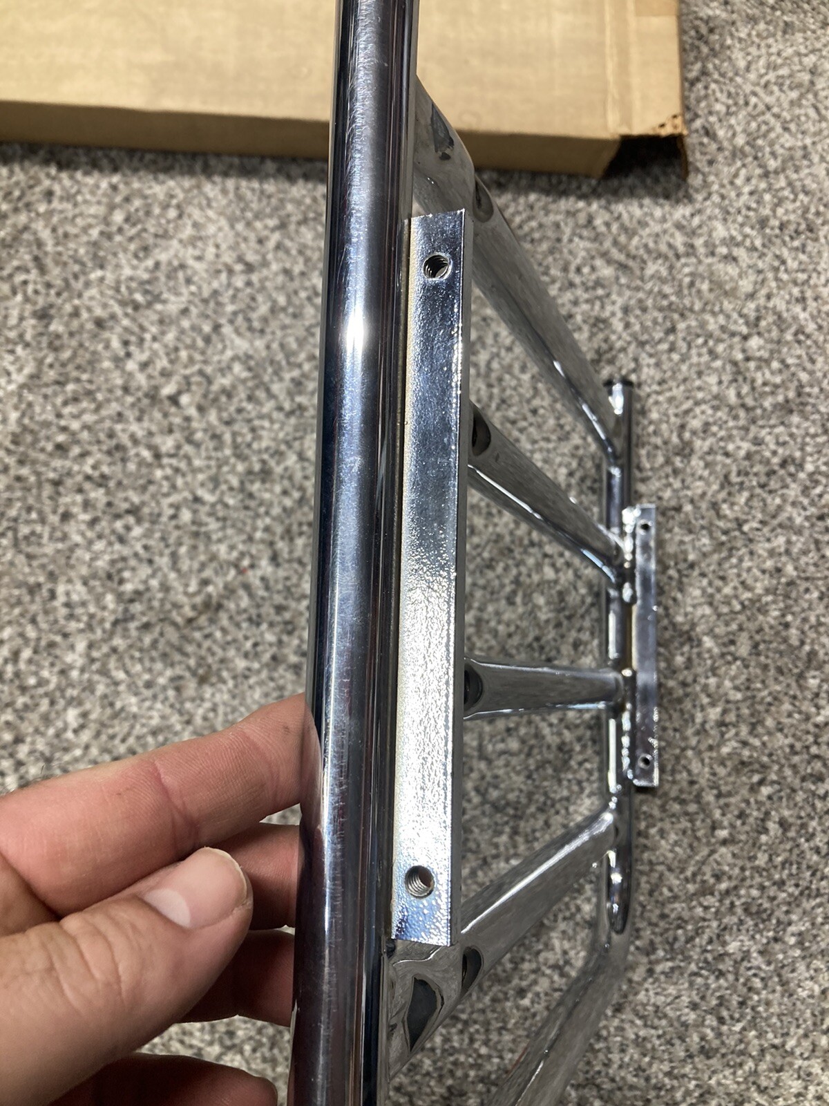 Honda Yamaha Kawasaki Suzuki Motorcycle Rear Rack Chrome Nos Larco Cb Xs GL 750