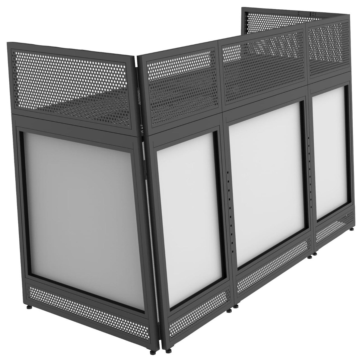 Odyssey DJBOOTHM78 70" Wide Surface TV Mountable DJ Battle Booth Facade