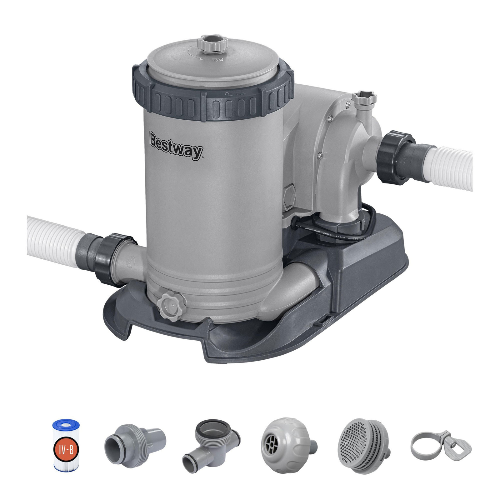 Bestway 2,500 Gallon Filter Pump Set for Above Ground Outdoor Swimming Pools