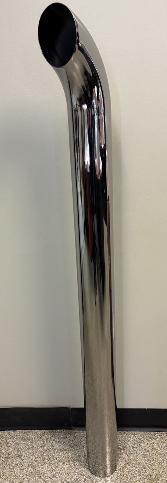 Chrome Stacks 4 Inch Curved Pipe 4"X50” Chrome Exhaust (Pair) Free Shipping!!