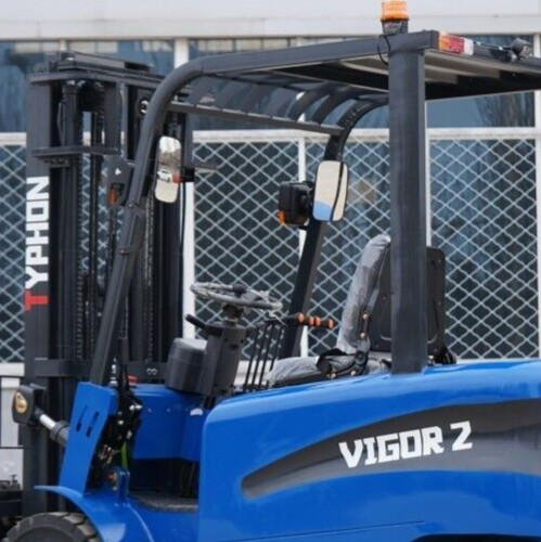 New 2 Ton Rated Capacity TYPHON Electric Forklift Lifter w Side Shift, 3 Stage