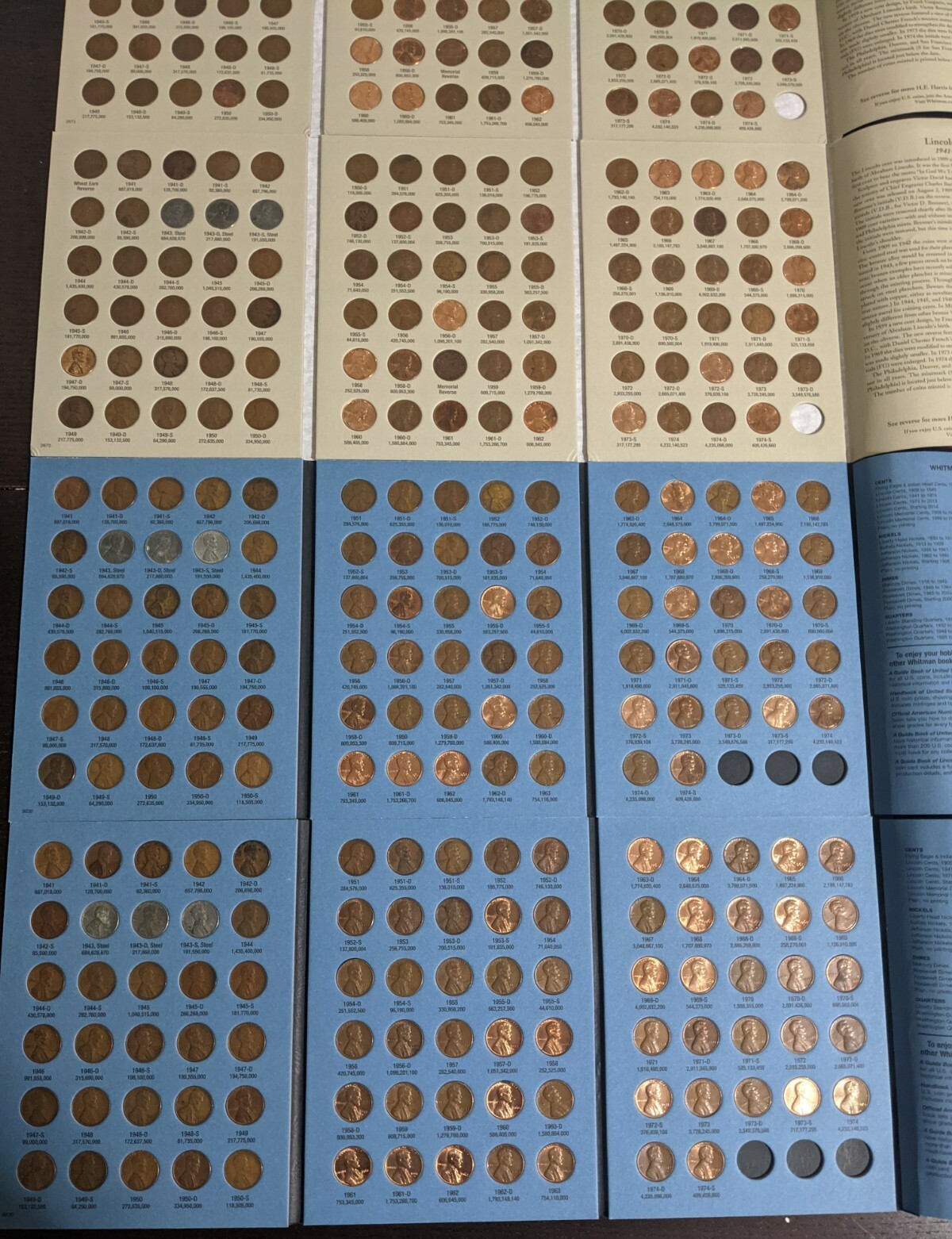 One Completed Lincoln Head Cent Collection - Book Number 2 Album 1941-1974 P,D,S