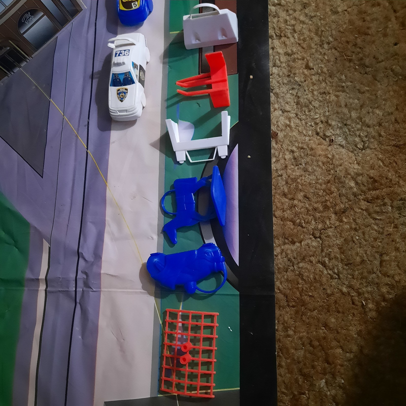 Chopper Patrol Battery Operated Flying Police Helicopter Playset Tested Working!