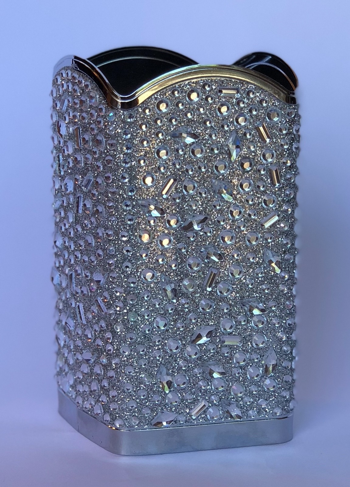 NEW BATH & BODY WORKS SILVER TOSSED GEMS GENTLE FOAMING HAND SOAP SLEEVE HOLDER