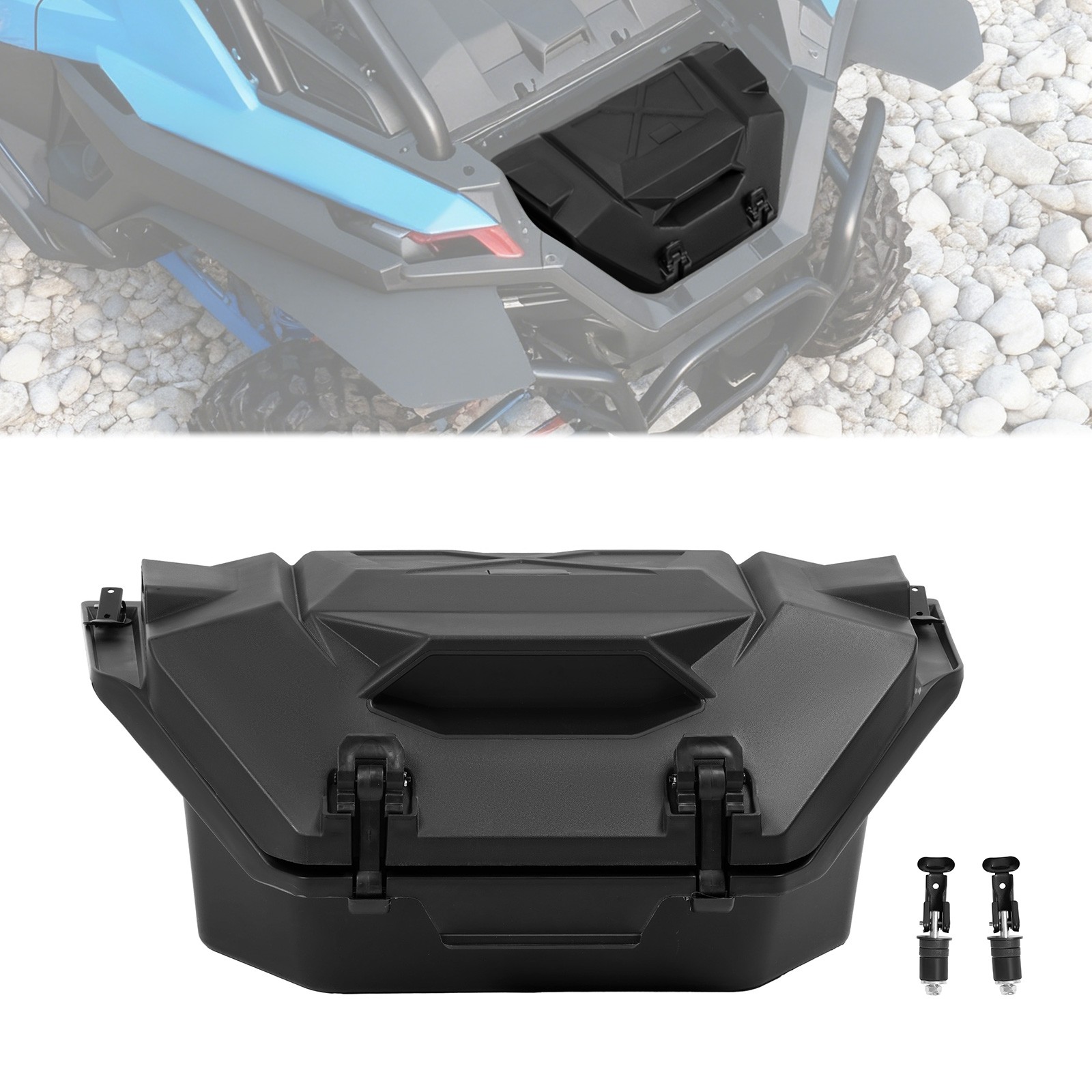 36QT Rear Cargo Box Tool Storage Box For Polaris RZR Pro R 4 2022-2025 #2884236