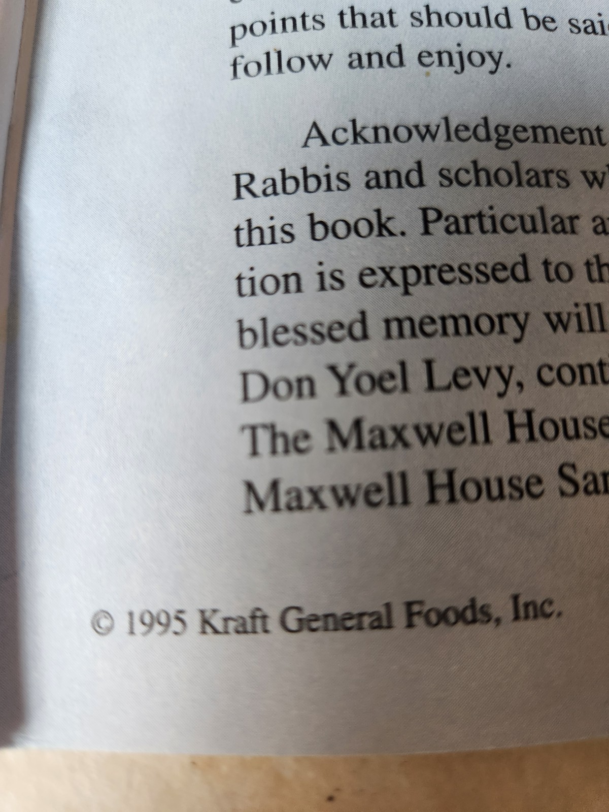 Passover Haggadah Deluxe Edition Maxwell House Seder 5 Available 1995 &1996