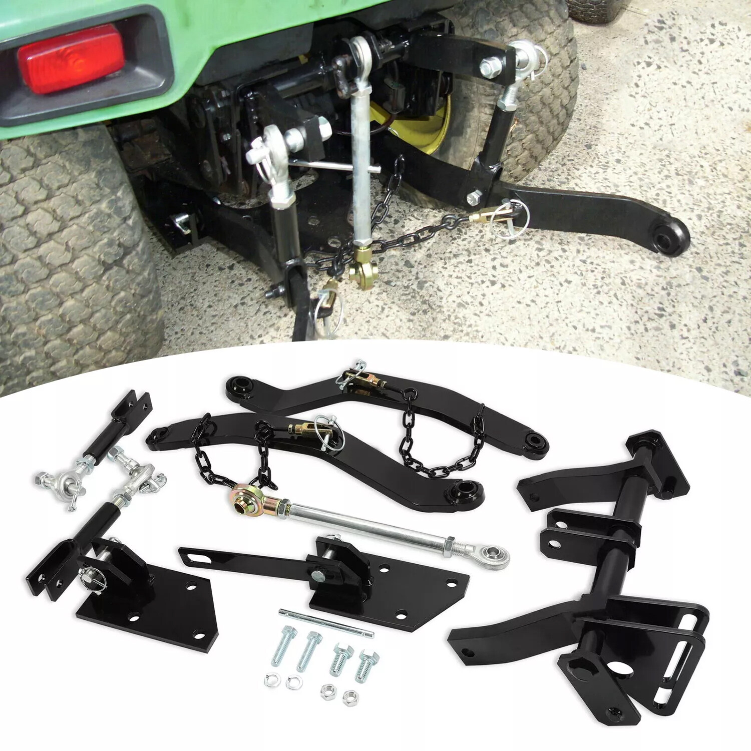 For John Deere 316 318 322 330 332 420 430 Powder Coated 3 Point Rear Hitch Kit