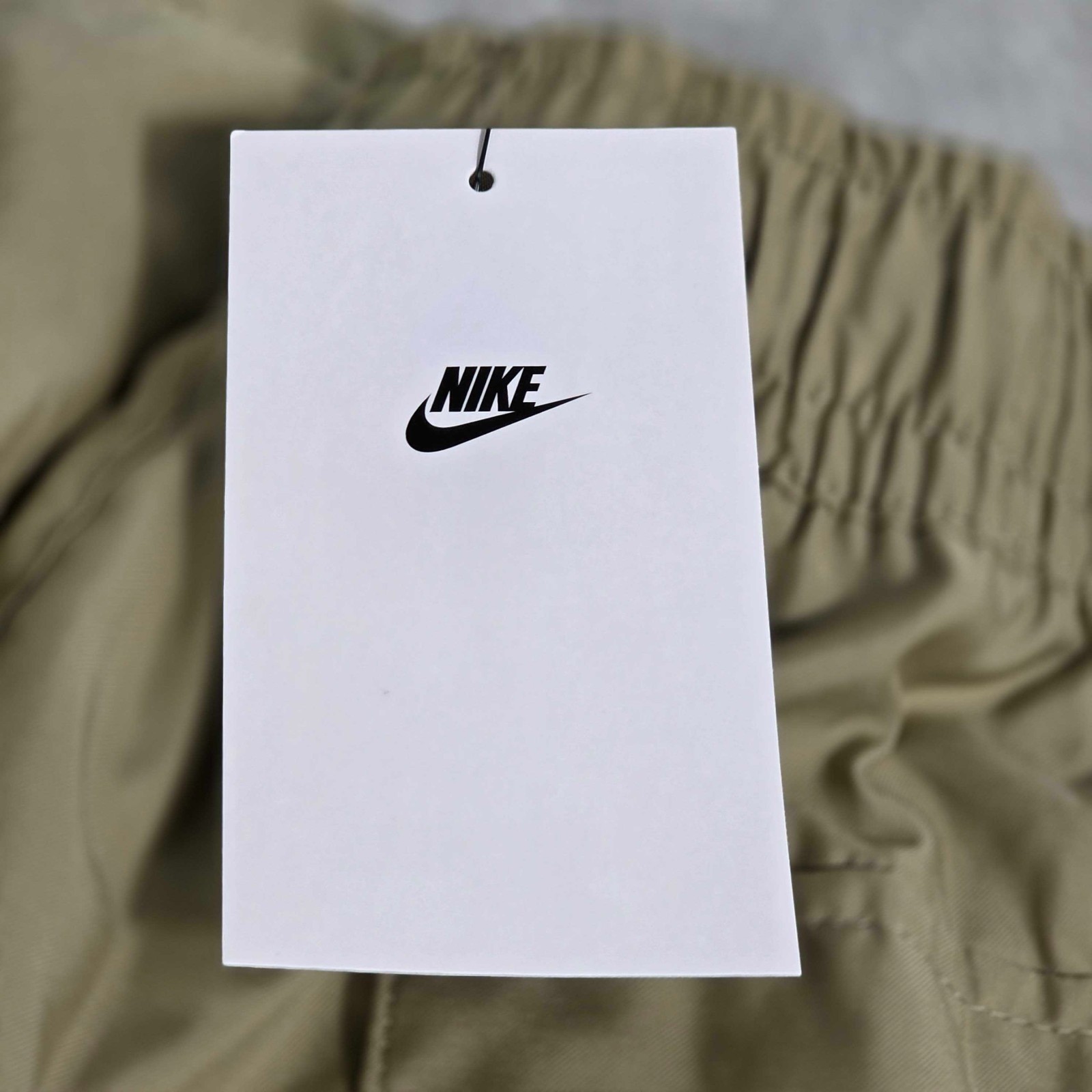 Nike Sportswear Men's Woven Flow Monogram Shorts Size M Tan Beige FJ1653-247 NEW