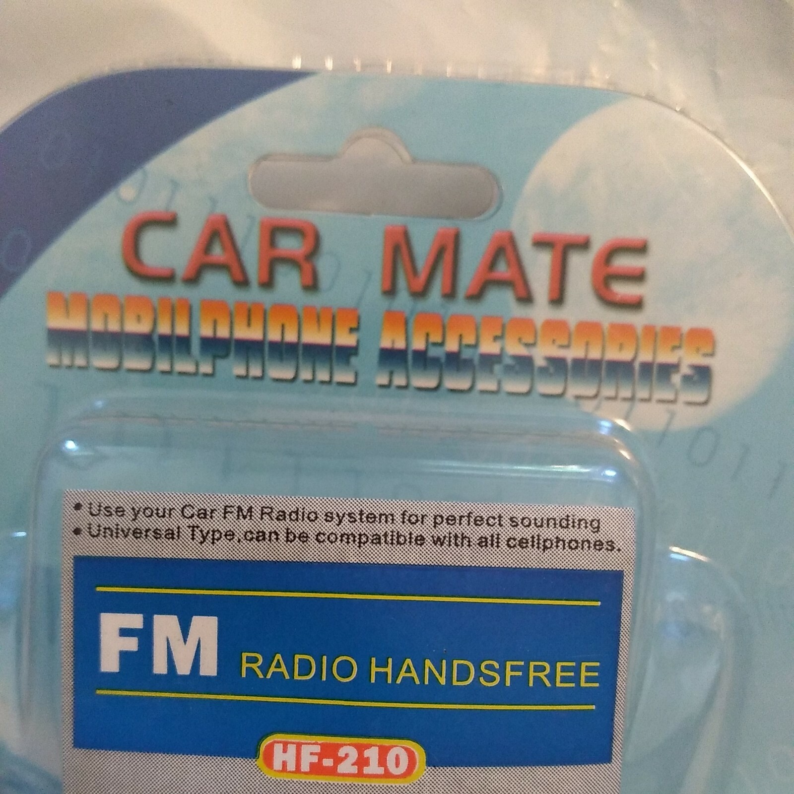 car mate HF-210 fm radio handsfree mobile phone accessory
