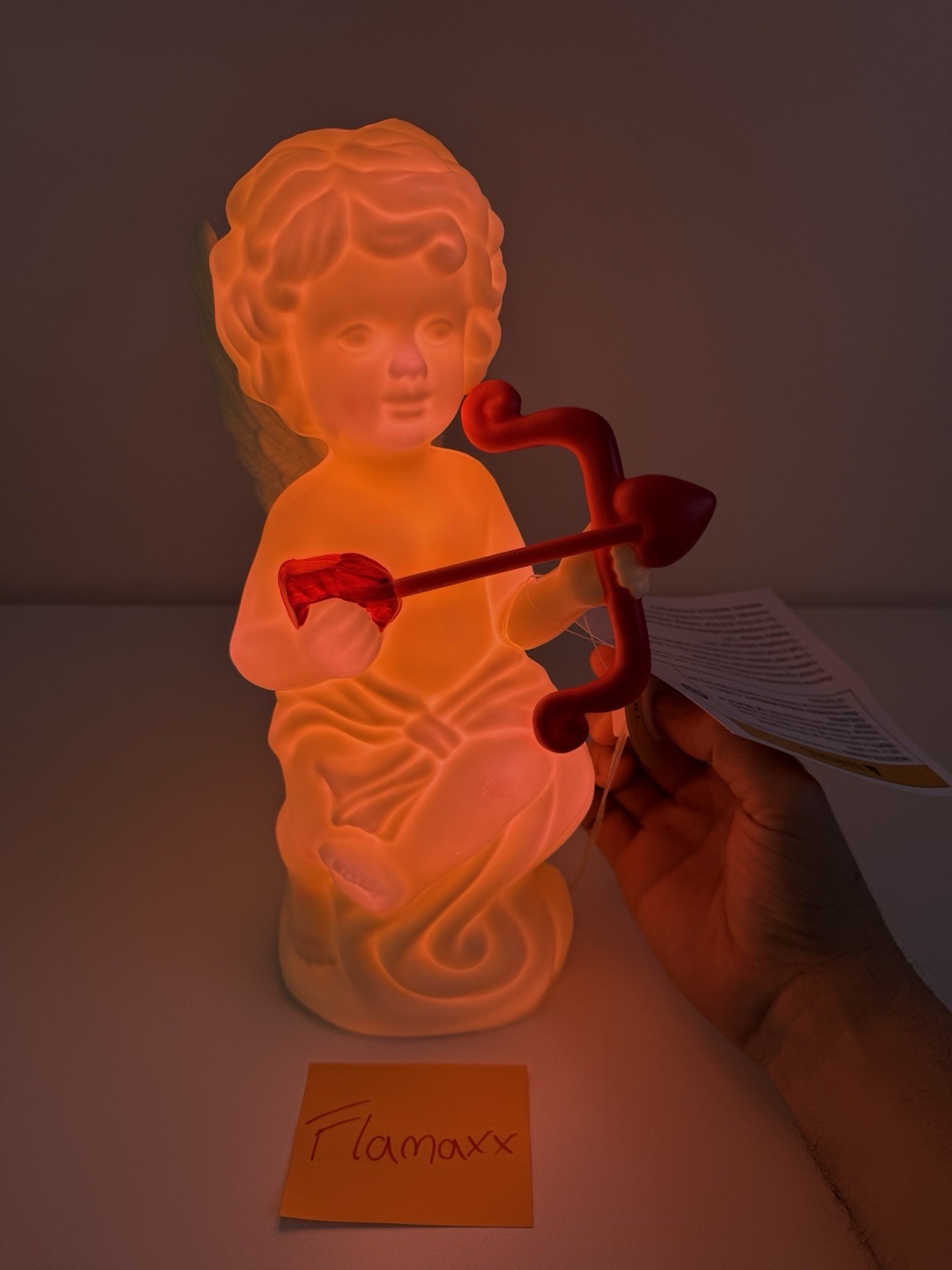 Target Valentines Day Plastic Light Up Cupid Blow Mold Heart Bow Figure 💘 NEW