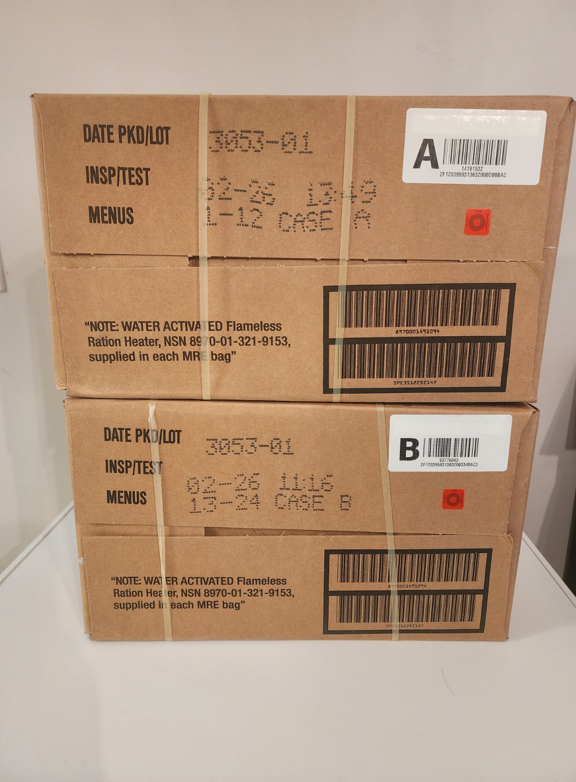 Military Meals Ready To Eat MRE 2026 Inspection Dates 4 Pack