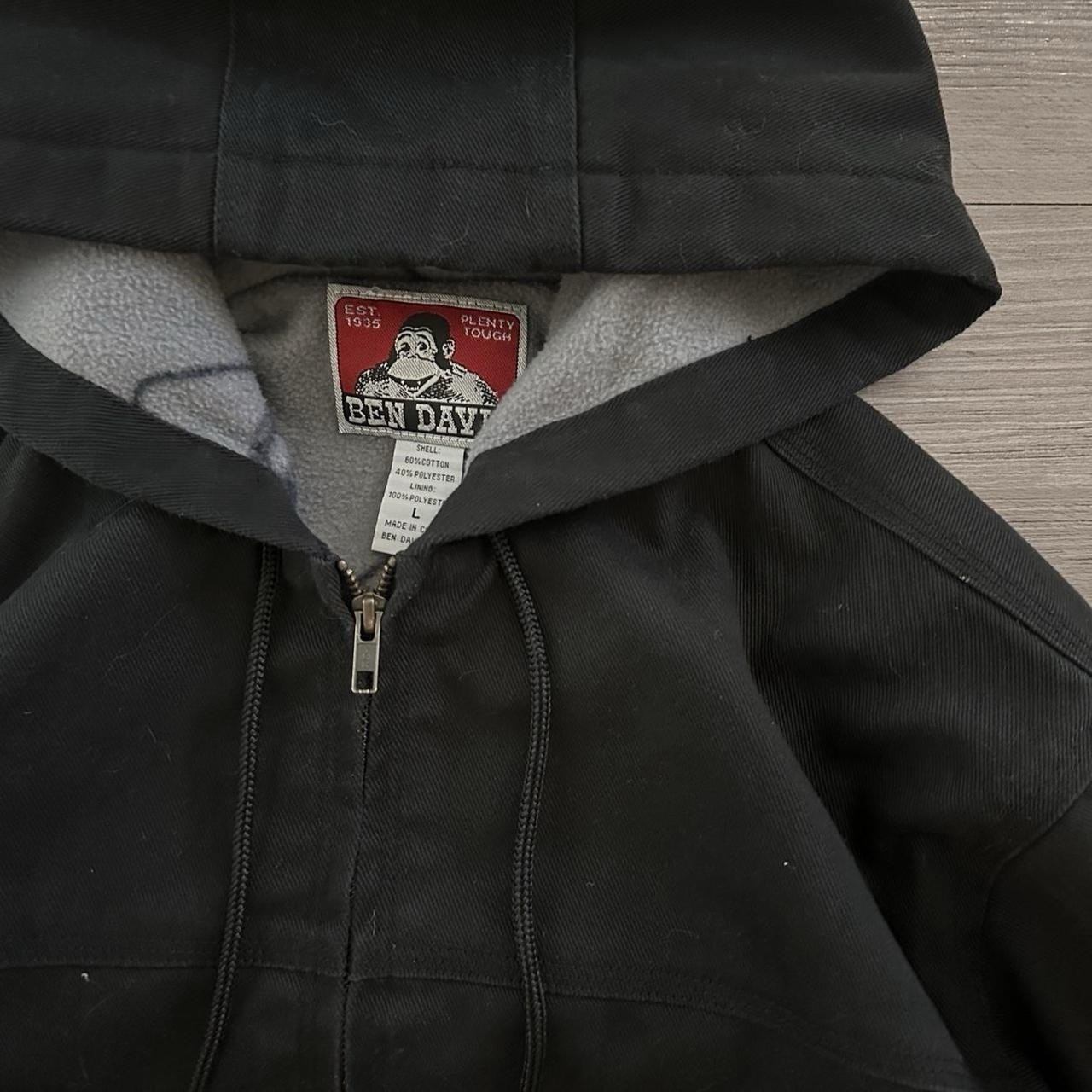 Ben Davis Black Hooded Work Jacket