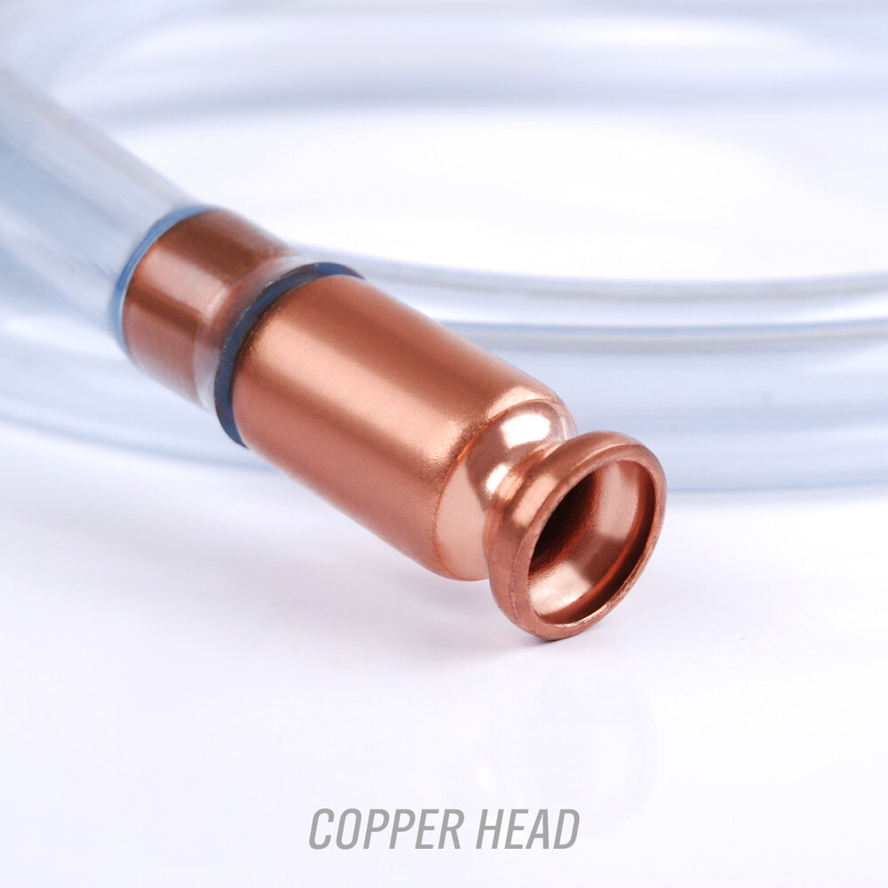 Shaker Siphon Hose Jiggler Pump Gasoline Fuel Water Transfer 6'X3/4" Copper Head