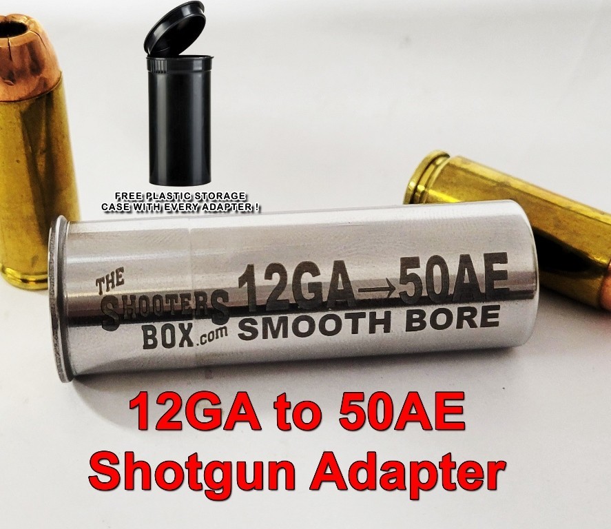 12GA to 50AE Shotgun Adapter - Chamber Reducer - Stainless - Free Case & Ship!