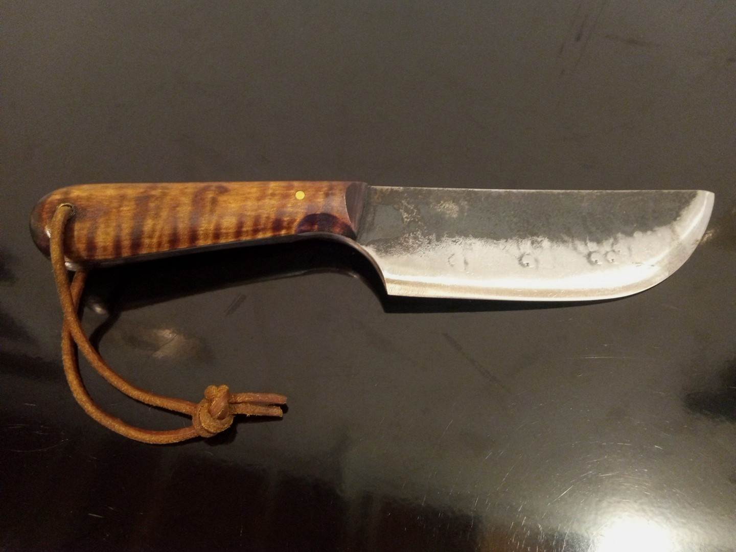 Vintage Custom-HandMade JEFF WHITE 11'' Primitive Camp Knife. Thick & Heavy Duty