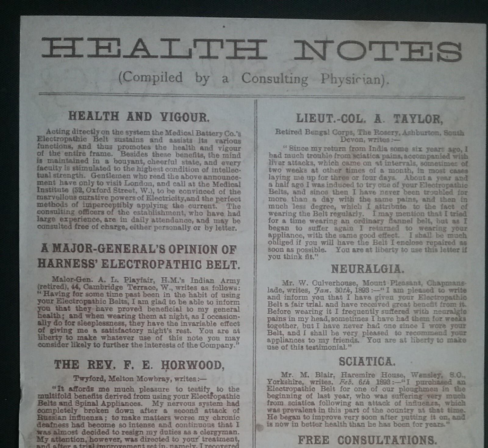 VICTORIAN ELECTROPATHIC BELTS LEAFLET + ****(((2 CARD ADVERTS)))****