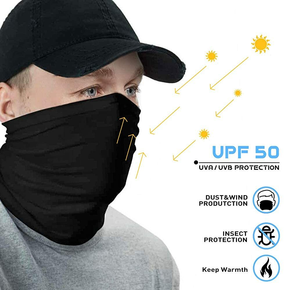 Summer UPF50 Neck Gaiter Face Mask Breathable Bandana Balaclava for Men Women US