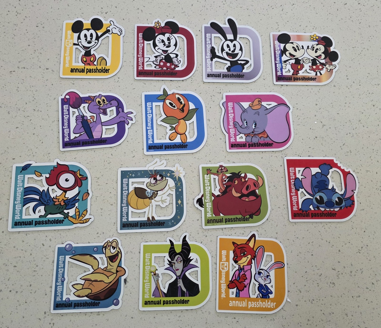 Walt Disney World Passholder Magnet Set Of 14Magnets (Homemade)