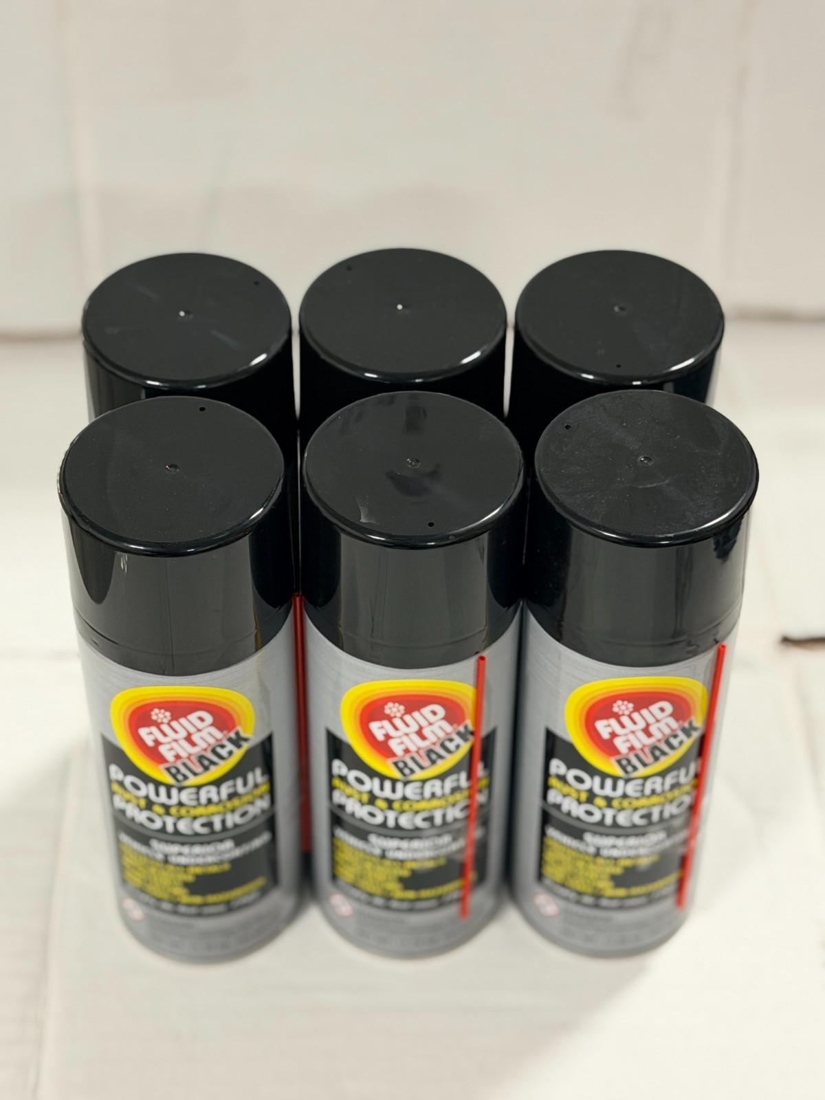 Fluid Film AS11B Black Undercoating Spray Rust Inhibitor Protection Black 6-Pack