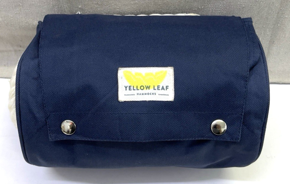 Yellow Leaf Classic Weave Hammock Green & White Travel Tote