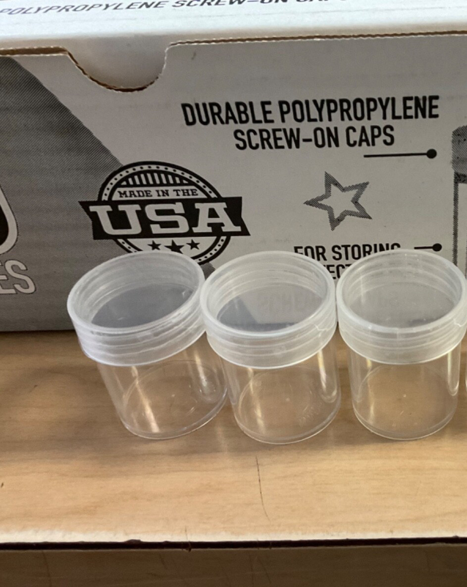 15 New Mixed Round Coin Tubes for 1/2 Doll., Qtr., Dime, Nick., Penn.Made in USA