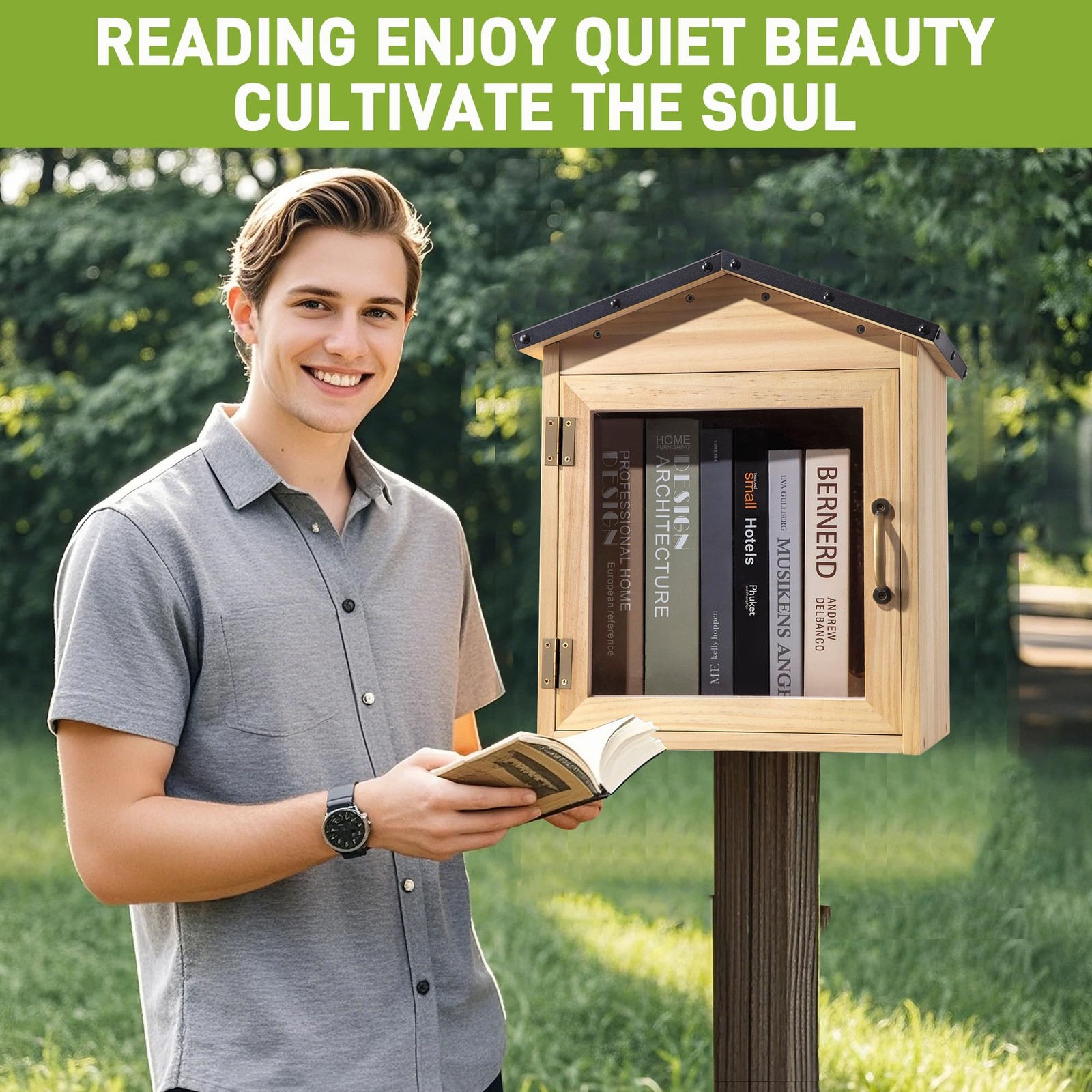 Little Library Box Outdoor - Free Library Kit for Sharing Books, Literature, ...