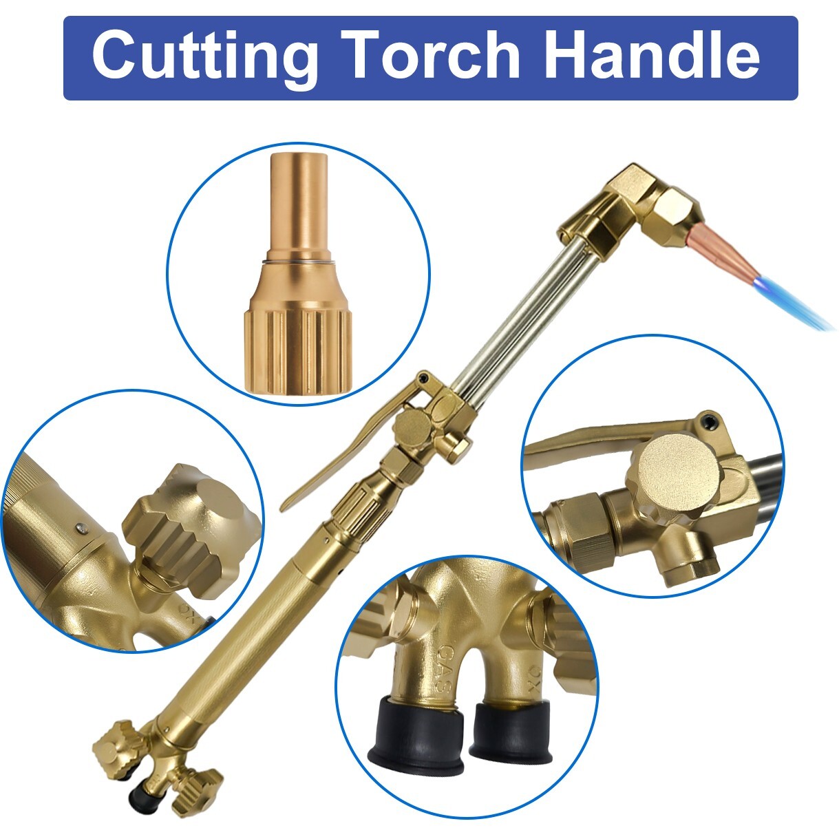 Cutting Welding Torch Kit Oxygen & Acetylene Welding Kit w/15' Hose Glasses Case