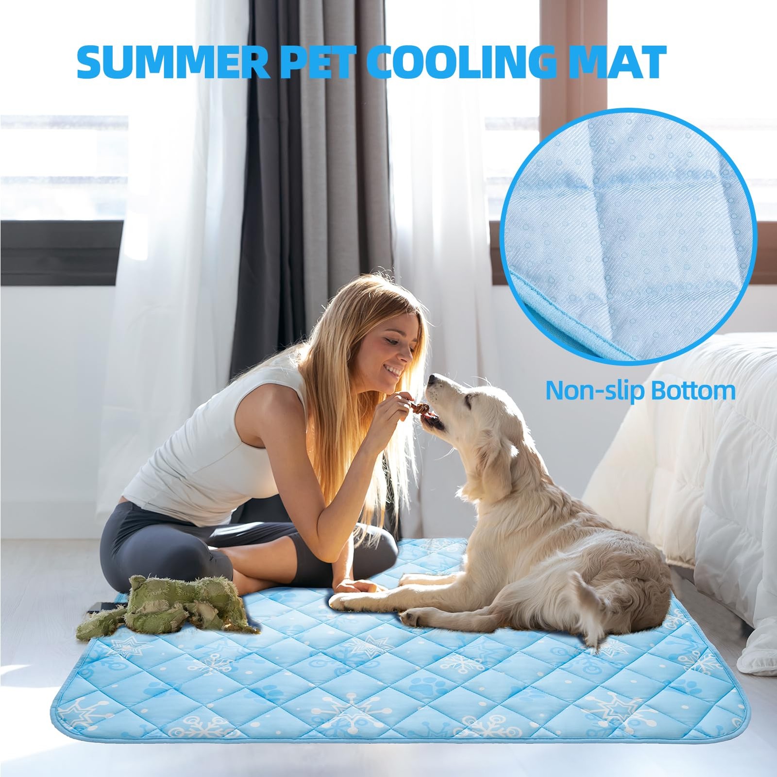 Dog Cooling Mat, 19.5" x 27.5" Thicken Self-Cooling Mat for Dog&Cat,Internal ...