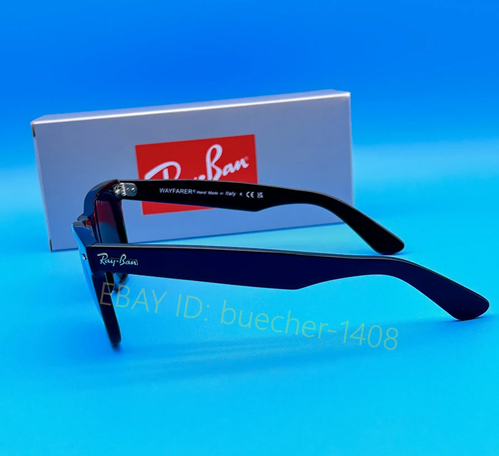 Ray-Ban RB2140 Wayfarer Sunglasses Black Frame Grey Lens 50mm Classic Men Women