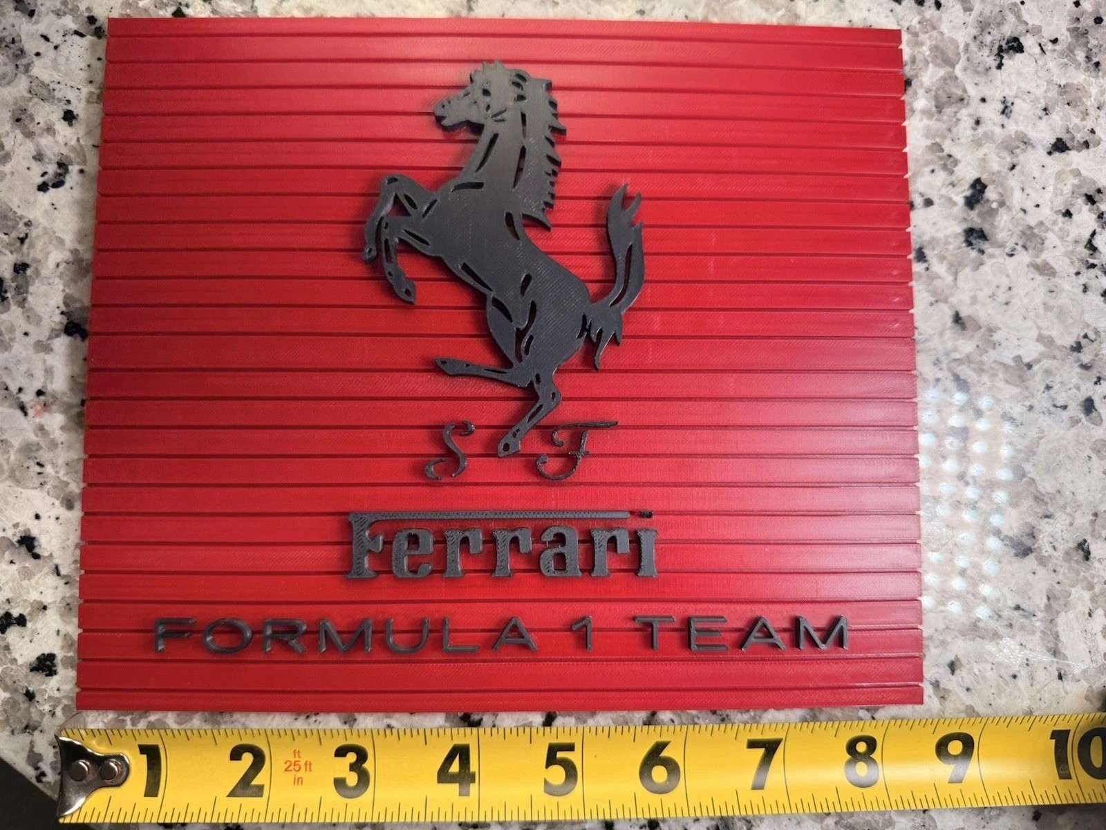 Ferrari F1 Scuderia Team Logo Wall Art Sign Decor For F1 Collector Fan Gift
