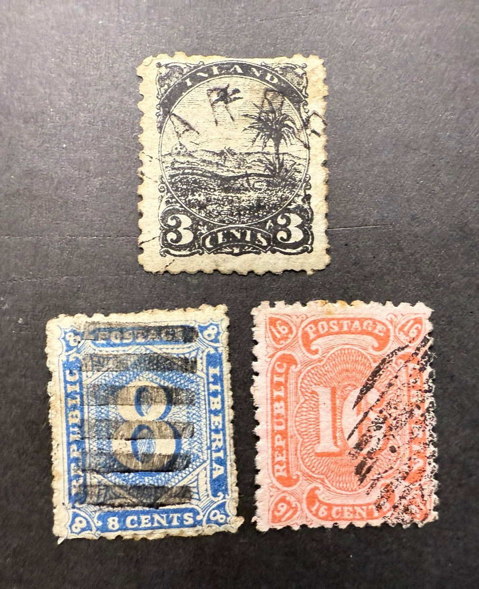 Liberia Scott # 21 , 22 , 23 Used