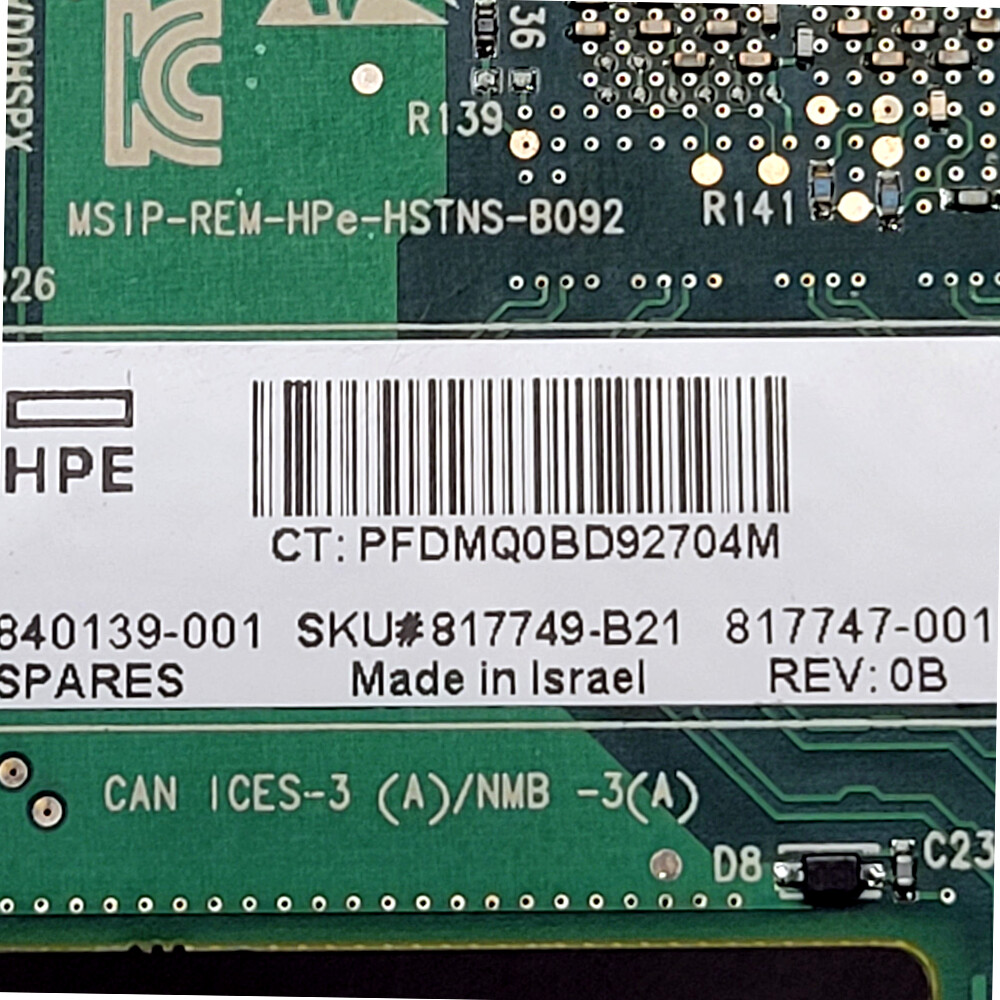 HPE 640FLR-SFP28 Dual Port SFP+ 10/25Gb 840139-001 Network Adapter