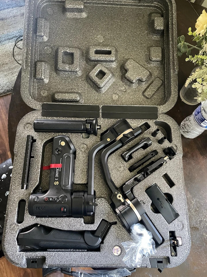 ZHIYUN Crane 3S 3-Axis Handheld Stabilizer for Canon Nikon Sony Camera w/ Extras