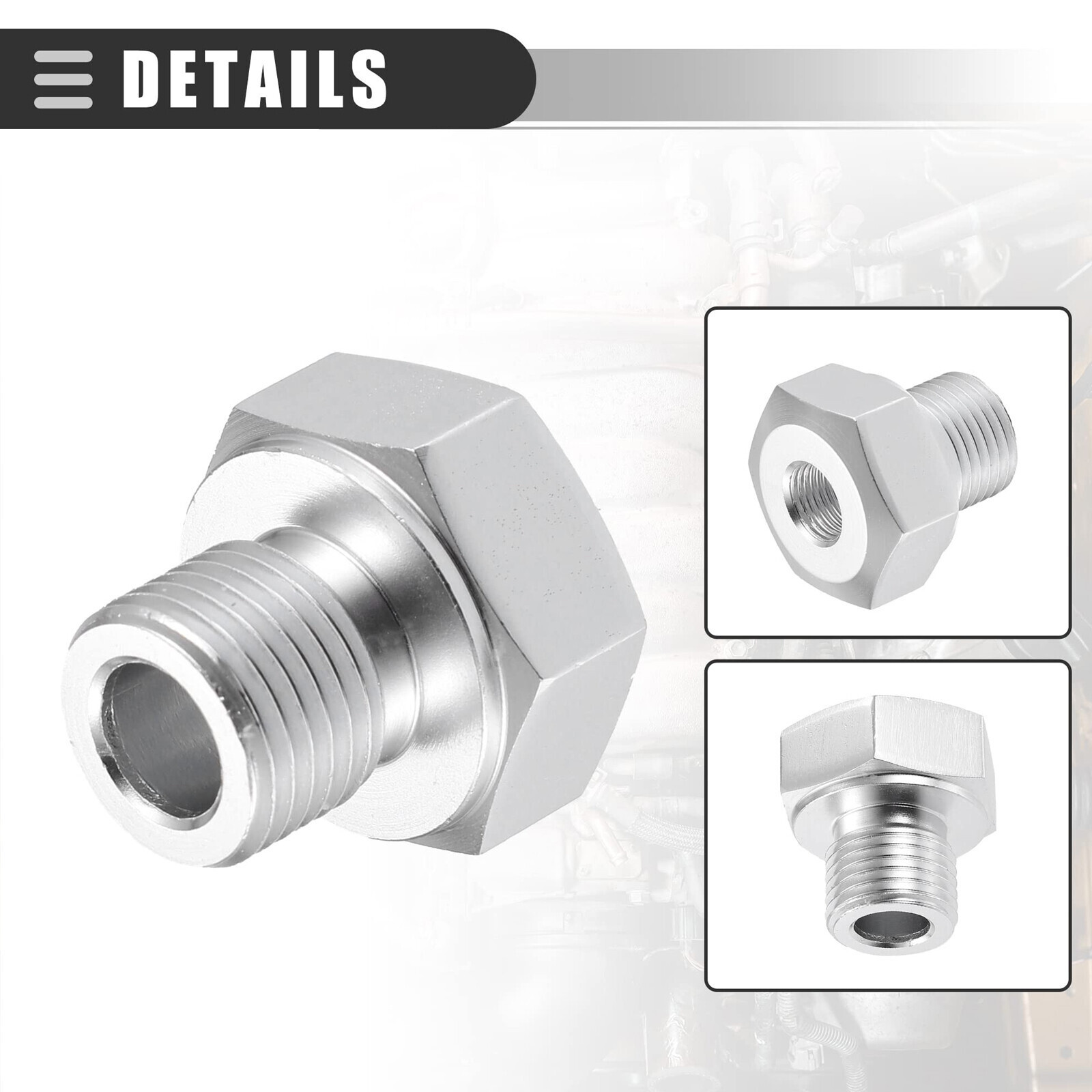 Oil Pressure Sensor Adapter Male M16x1.5 to Female 1/8 NPT for GM LS Engine Swap