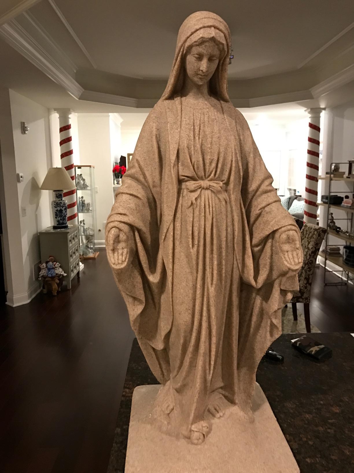 34 inch Virgin Mary Garden Statue Christian Outdoor Figurine Sculpture Decor