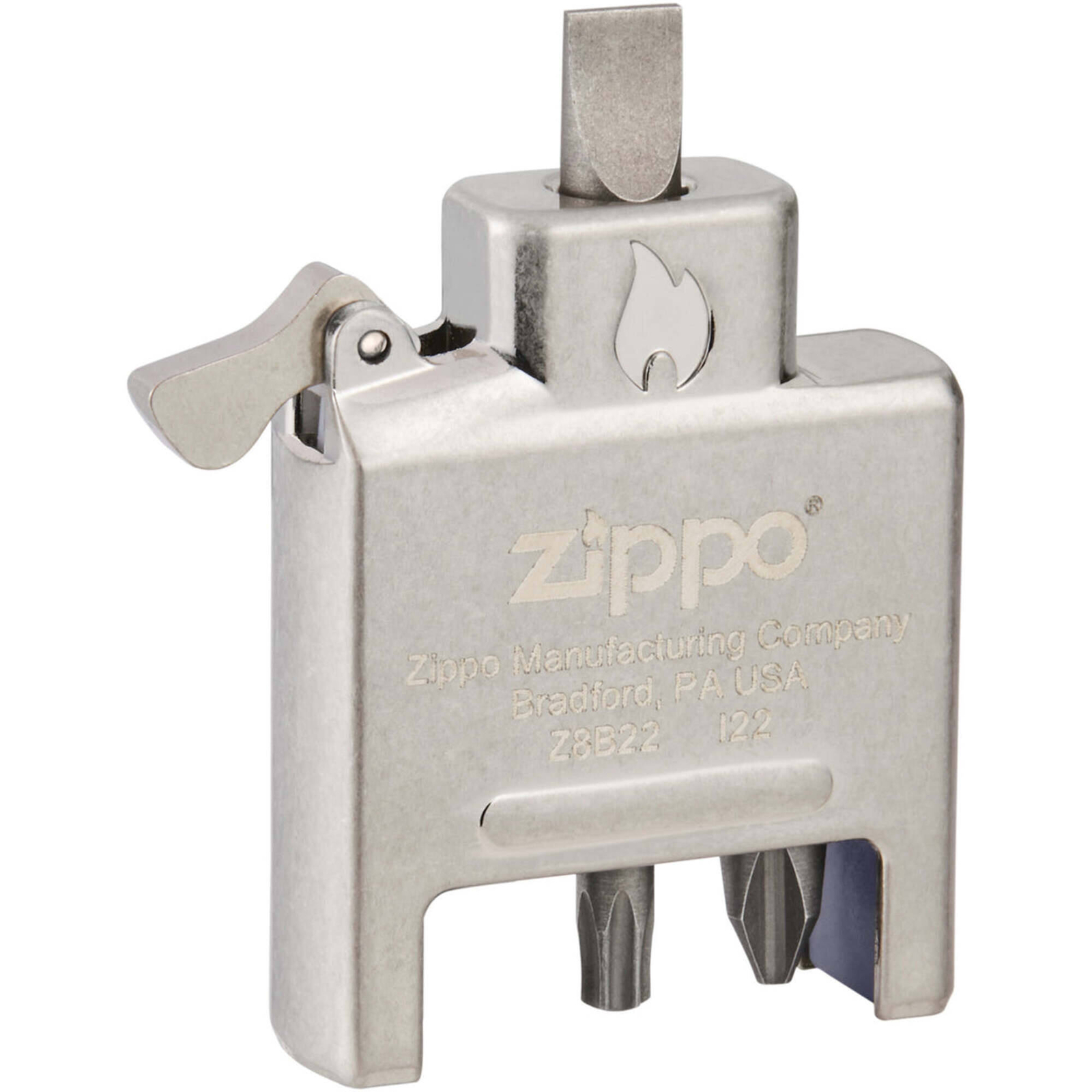 Zippo Lighter Insert Everyday Carry Bit Safe 4-in-1 Functional Screwdriver 65701