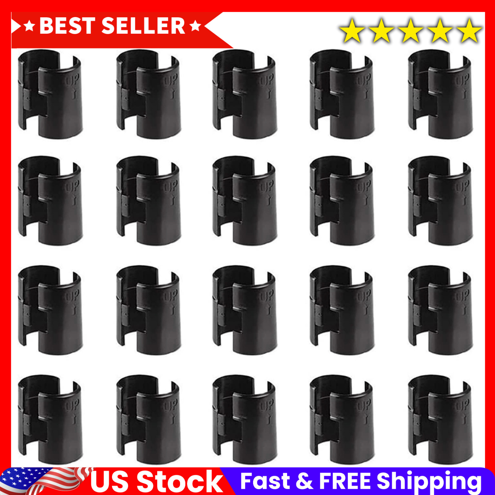 Wire Shelf Clips,40-Packs Shelving Lock Clips for 1" Post Free Shipping  **NEW**