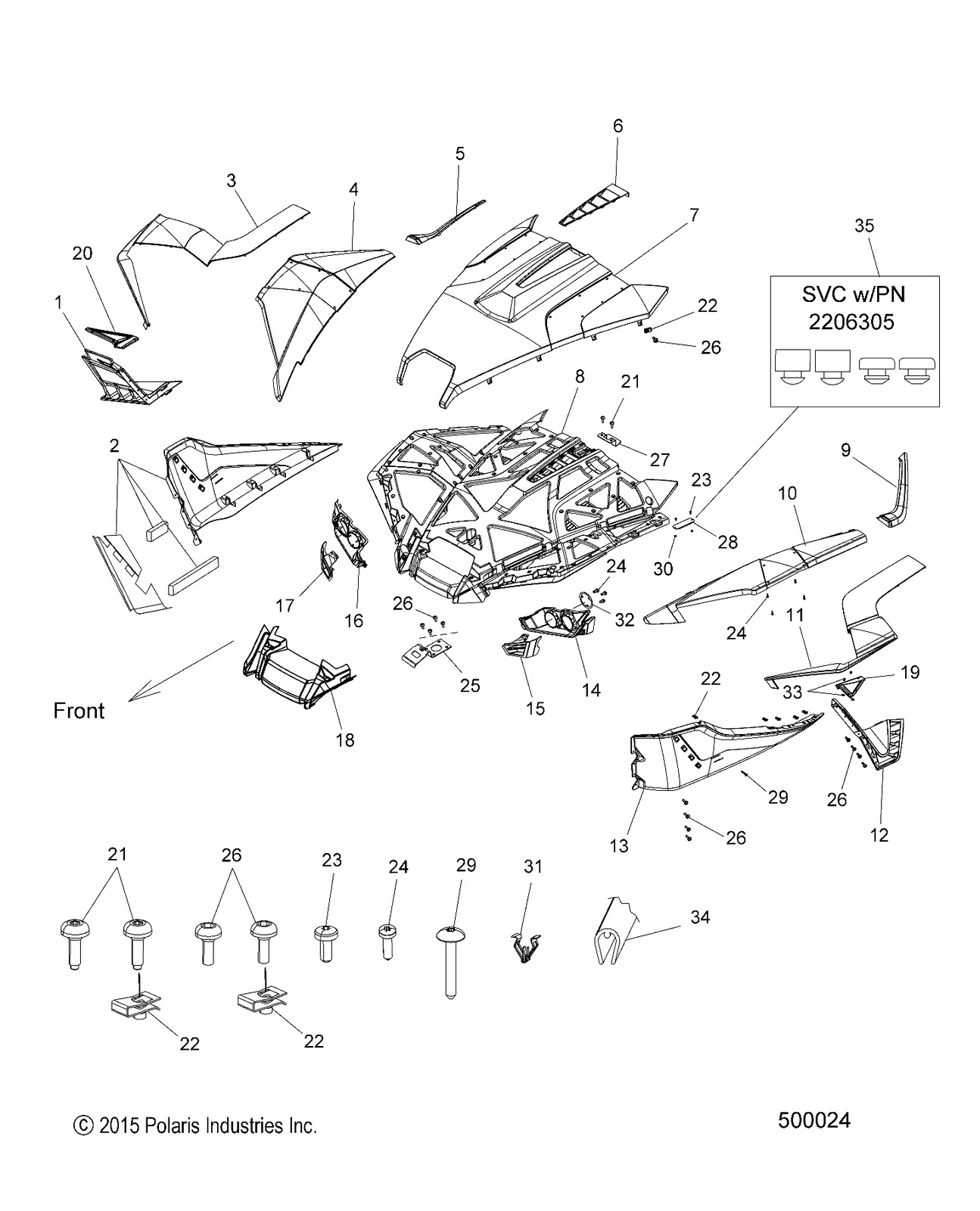 Polaris Left Splash Guard, for Slingshot Models, Genuine OEM - 5453226