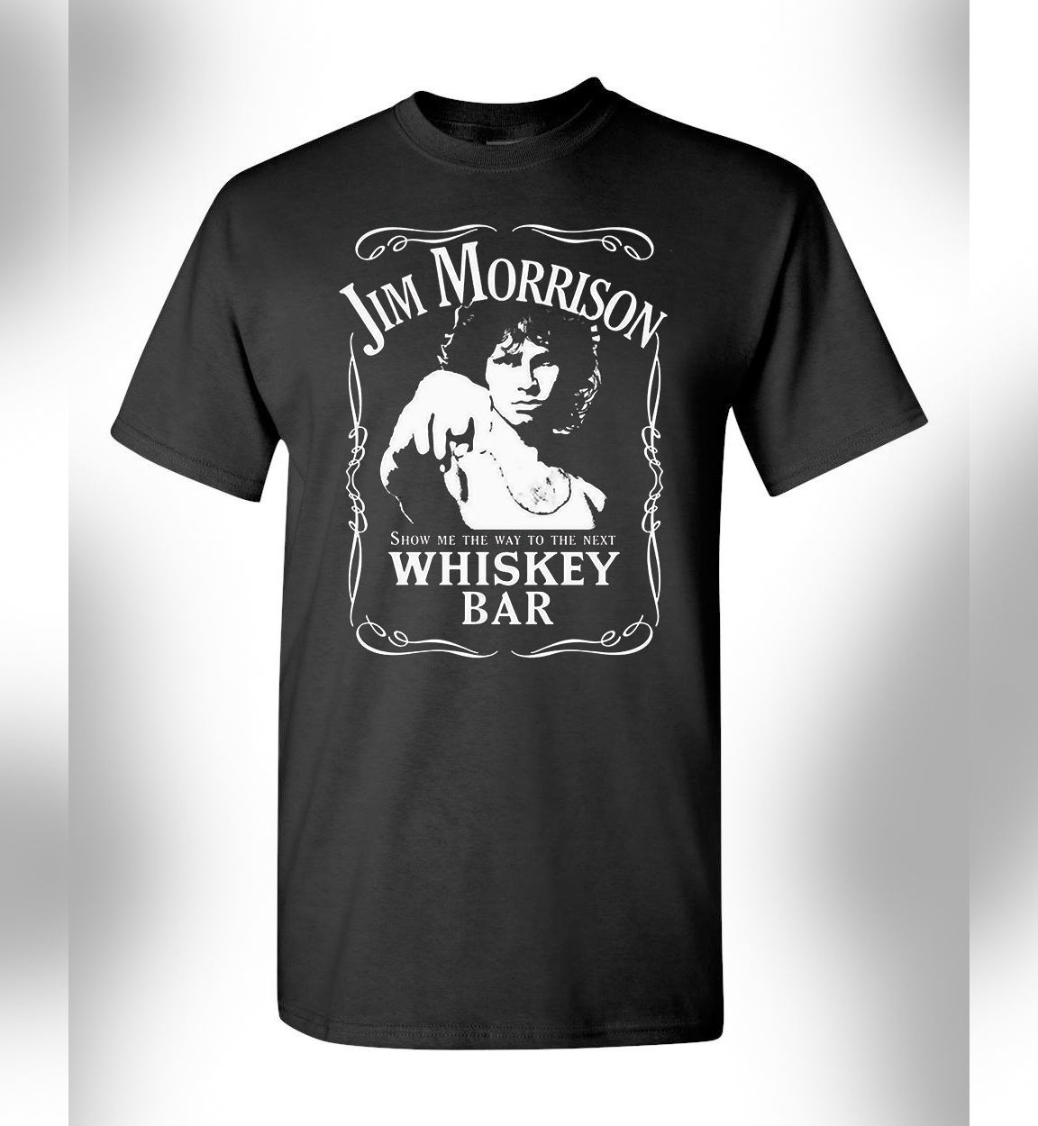 Jim Morrison Whiskey Bar T-Shirt The Doors Legendary Rock Band Break On Through