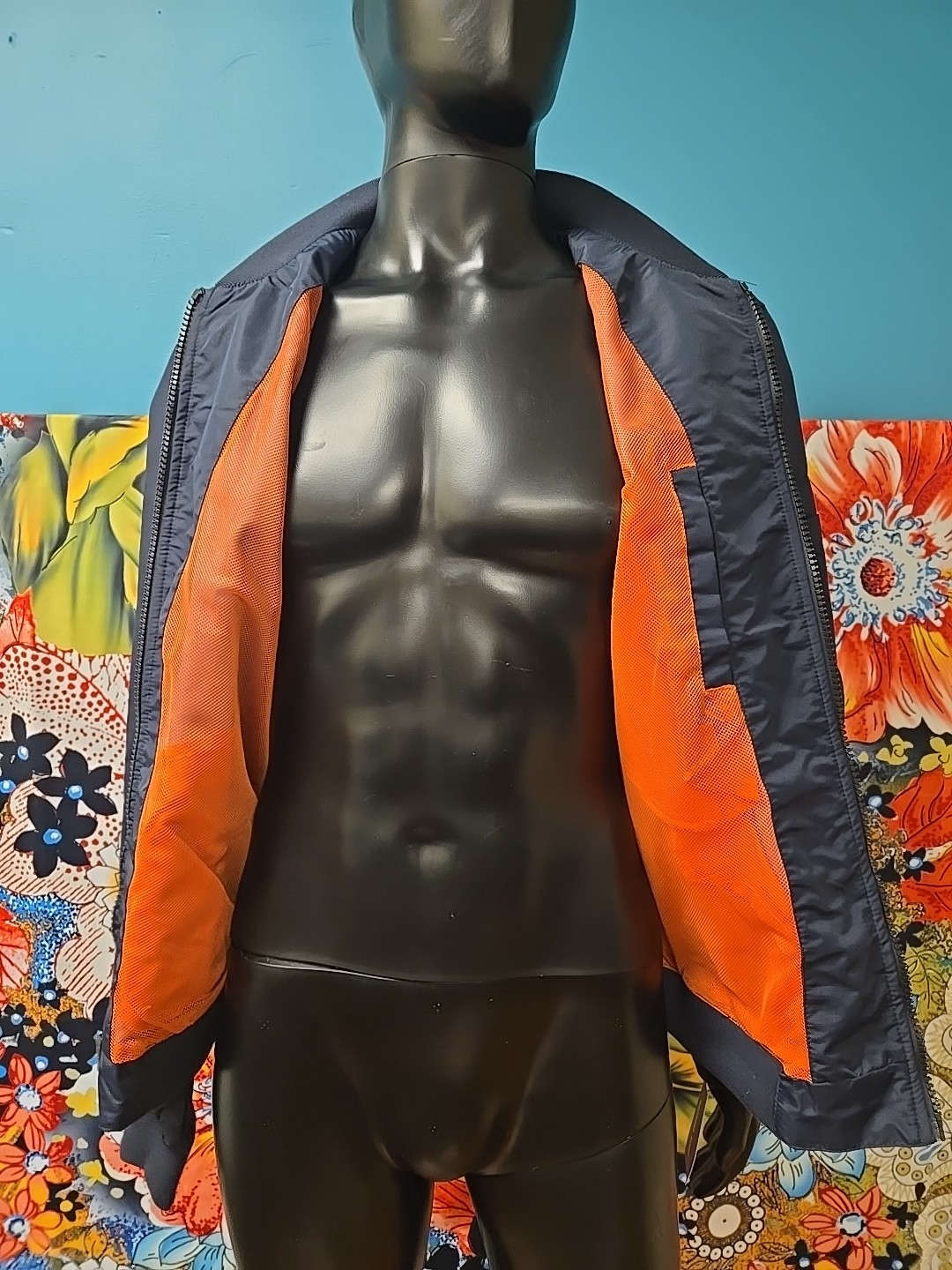 Michael Kors Men's Size Large Talson Bomber Jacket Midnight Blue