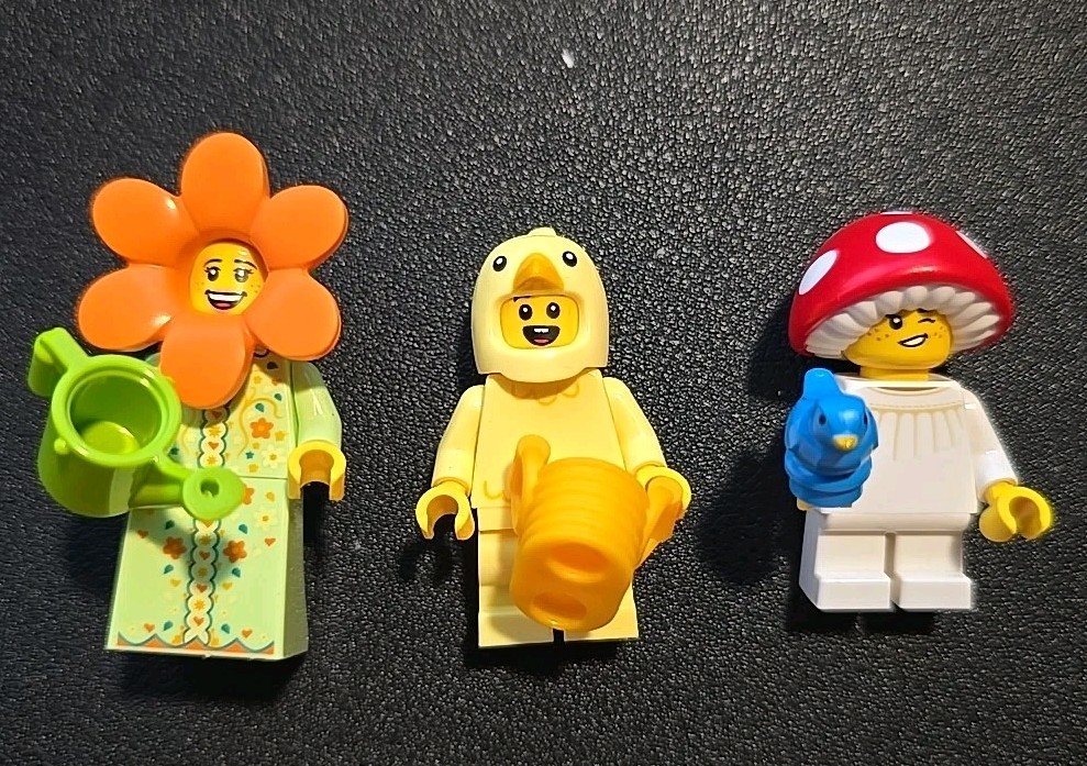 LEGO BAM Build a Minifigure spring march 2026 all 3 chicken flower mushroom New