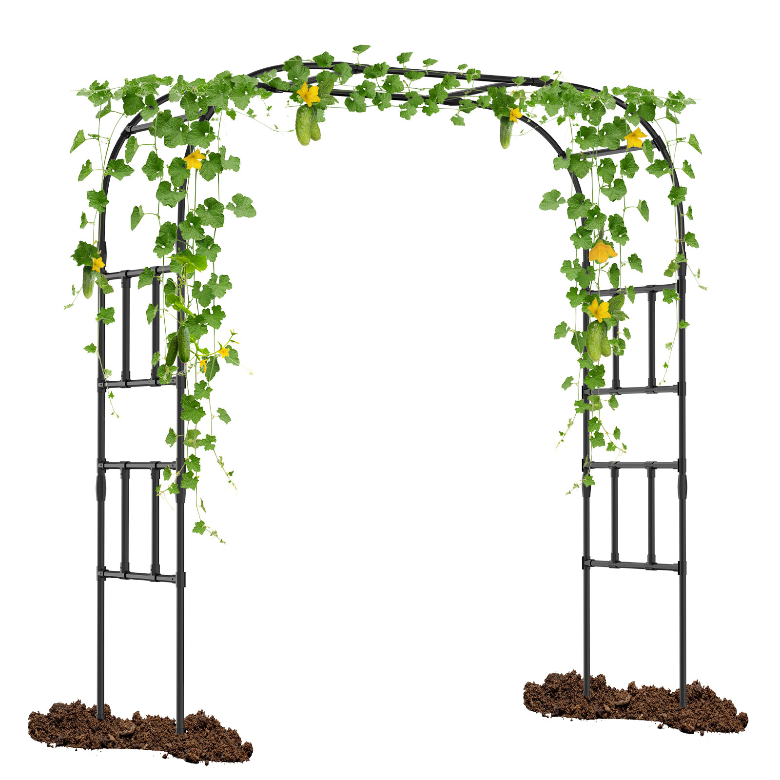 NAIZEA Garden Arch Trellis 87"H x 79" L Garden Arch Arbor Trellis Plant Climbing