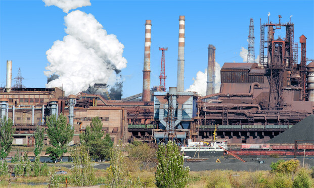 TrainJunkies Steel Mill Model Railroad Backdrop