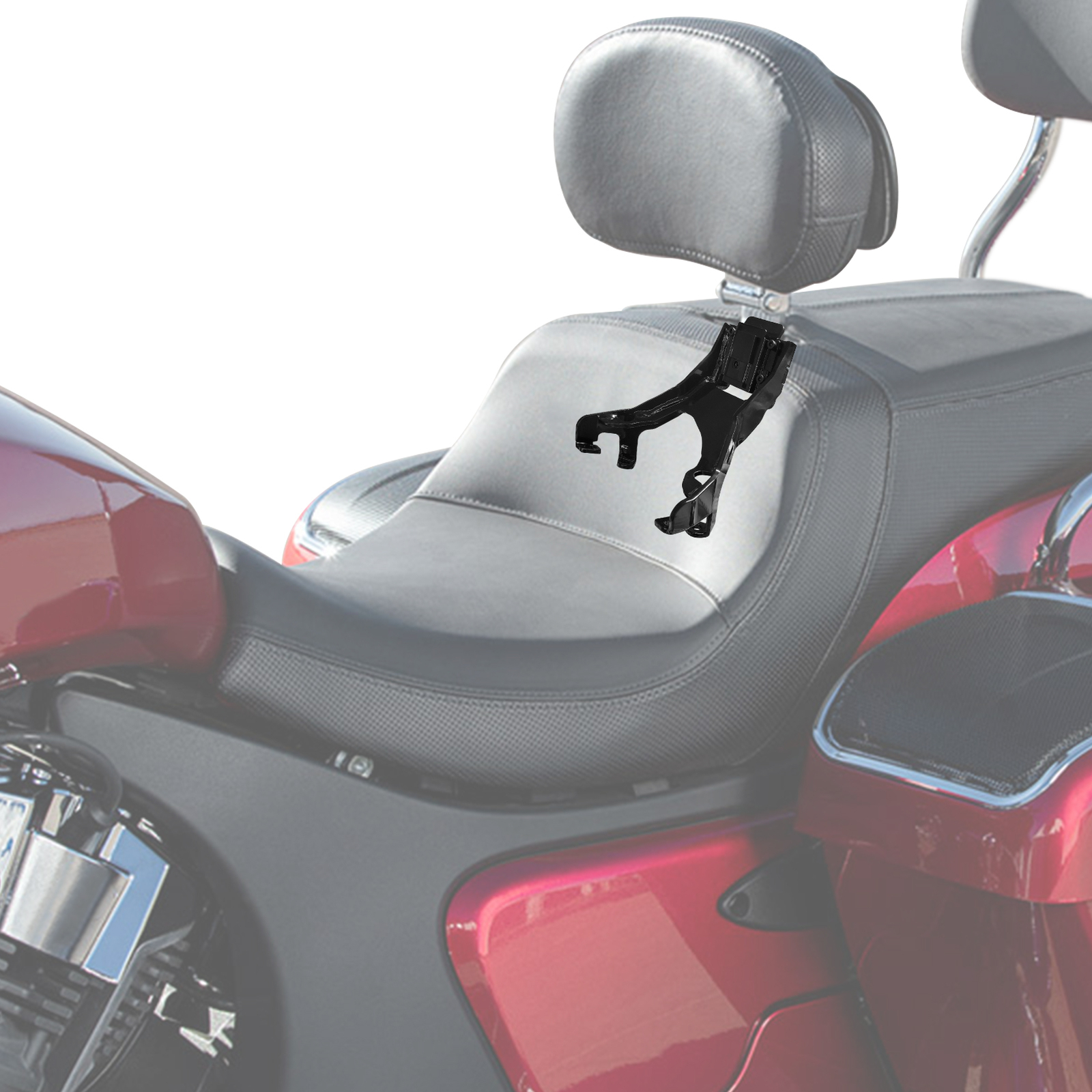 For 2020-2024 Indian Challenger Pursuit Driver Rider Backrest + Mounting Bracket