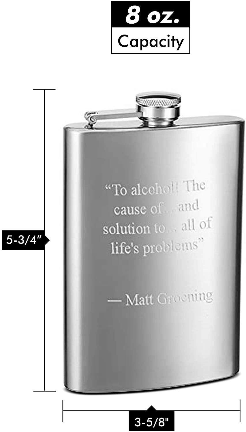 Personalized Hip Flask, Custom Engraved Etching, Special Occasions and Weddings