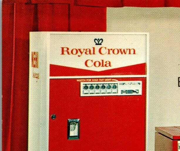 Vintage Royal Crown Cola Soda Pop Soft Drink Machine Advertising Postcard R176