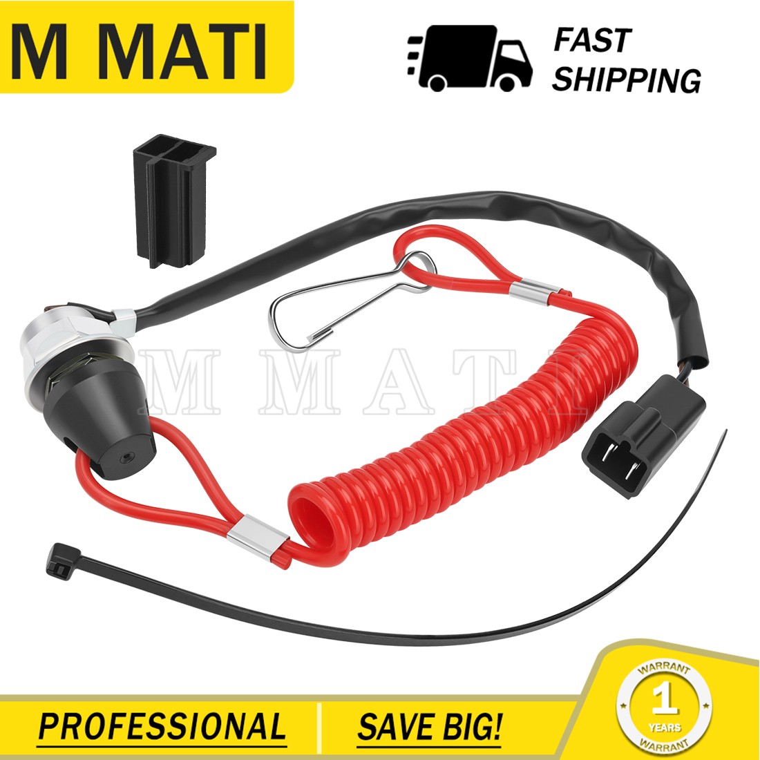 Snowmobile Tether Switch, 2874379 For Polaris 550/600/800 Axys & Pro-Ride